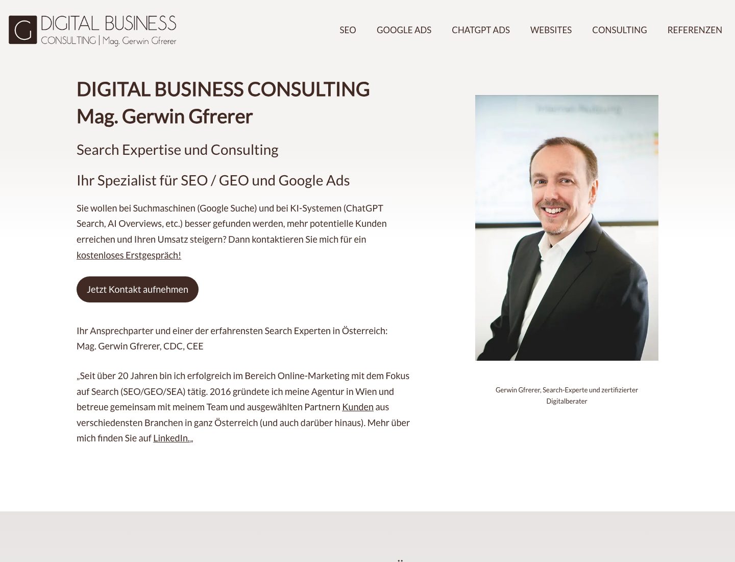 Website-Projekt Gerwin Gfrerer