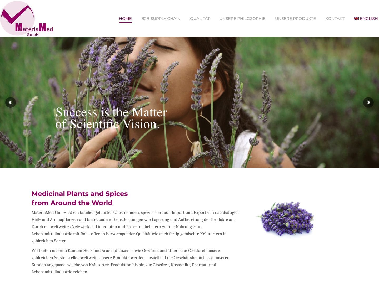 Website-Projekt Materia Med
