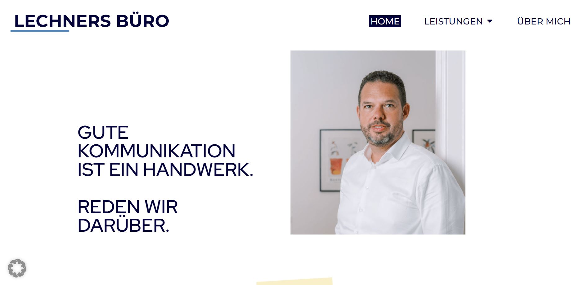 Screenshot der Website von Robert Lechner – Lechners Büro Unternehmensberatung