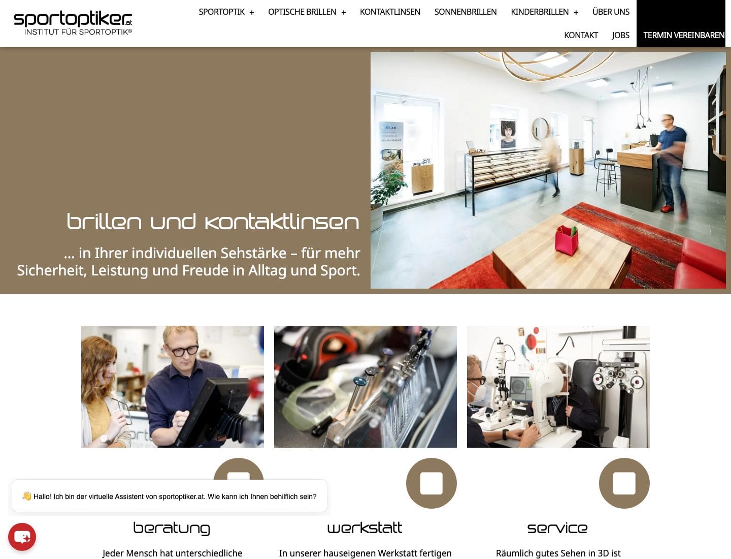 Website-Projekt Sportoptiker Wien