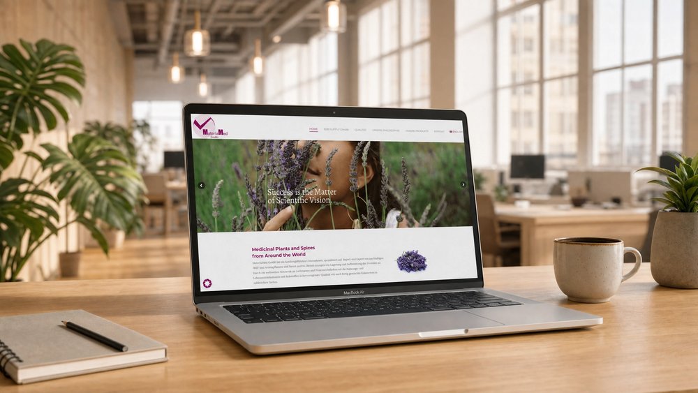WordPress-Umzug: Kundenprojekt MateriaMed am Laptop
