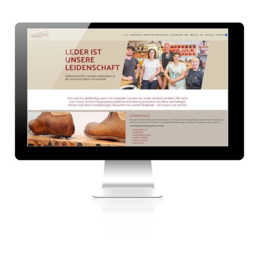 Webgestaltung der Ledermanufaktur: Neue Website- Redesign und Relaunch.