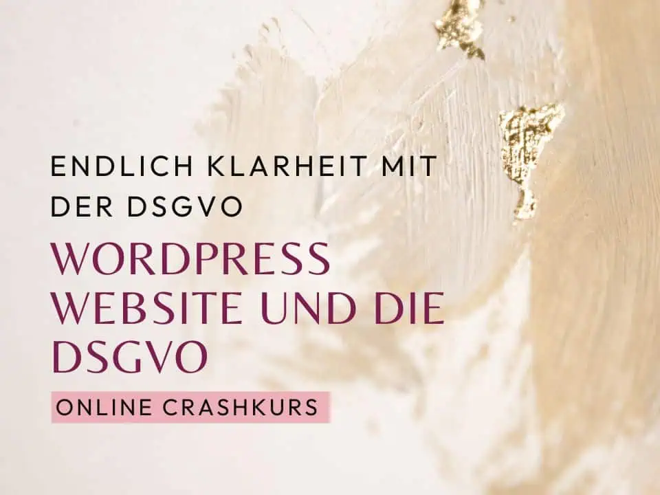 Kurs Wordpress und die DSGVO
